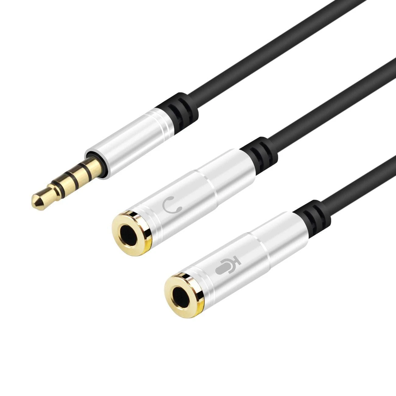 Cable Splitter AUX 3.5mm Out Speaker+Mic