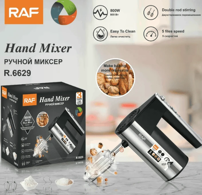 Hand Mixer 800W RAF R.6629