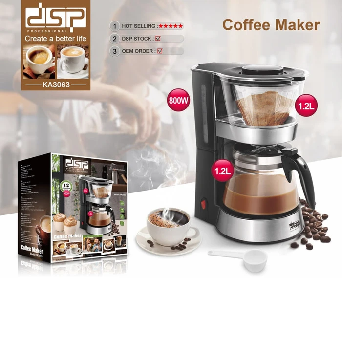 DSP Coffee Maker 800W 1.2L KA-3063