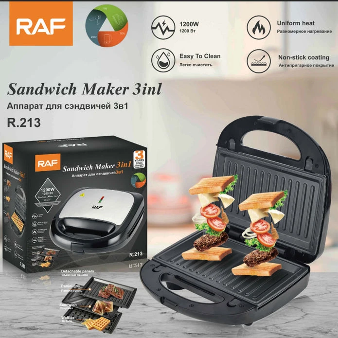 Sandwich Maker 3in1 1200W RAF R.213