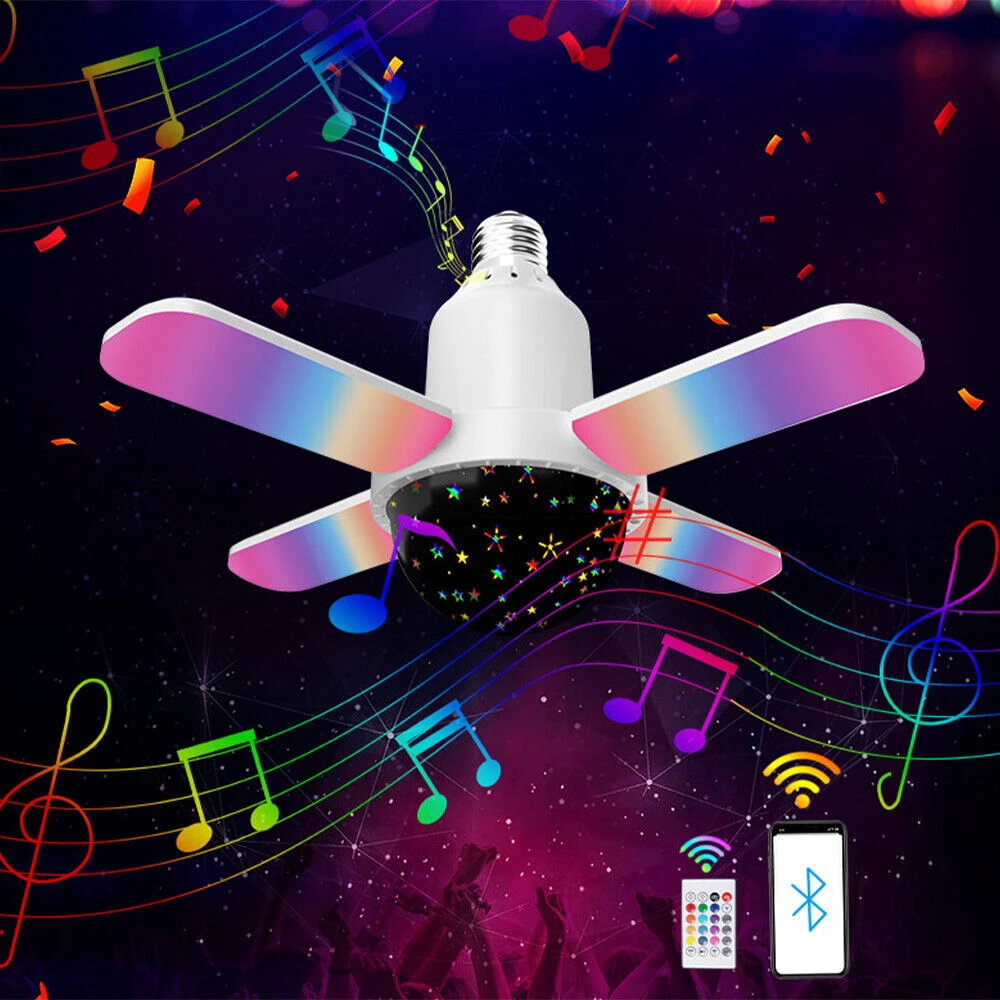 LED Club Deformation Music Lamp Colorful+Remote