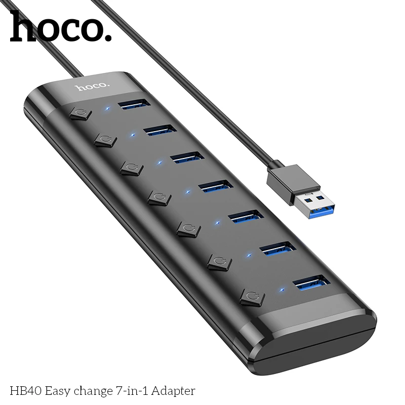 HUB Converter USB to 7 USB3.0 hoco HB40
