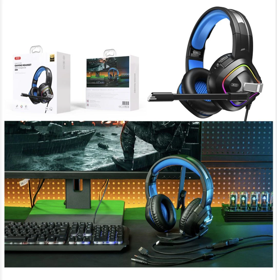 Headset Wire XO GE-08 RGB Gaming
