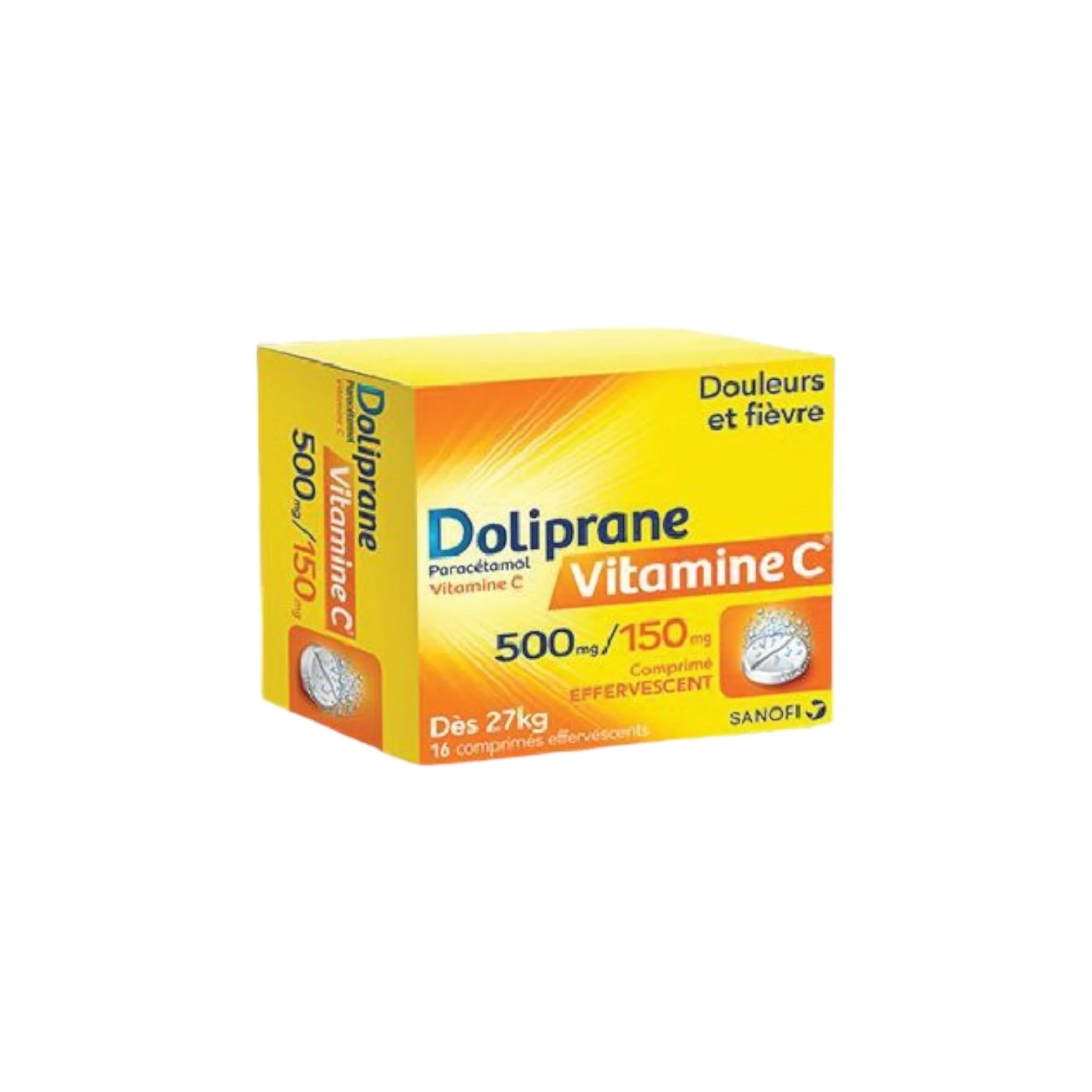 Doliprane Vitamin C 500mg/150mg 2×8Tab/Box