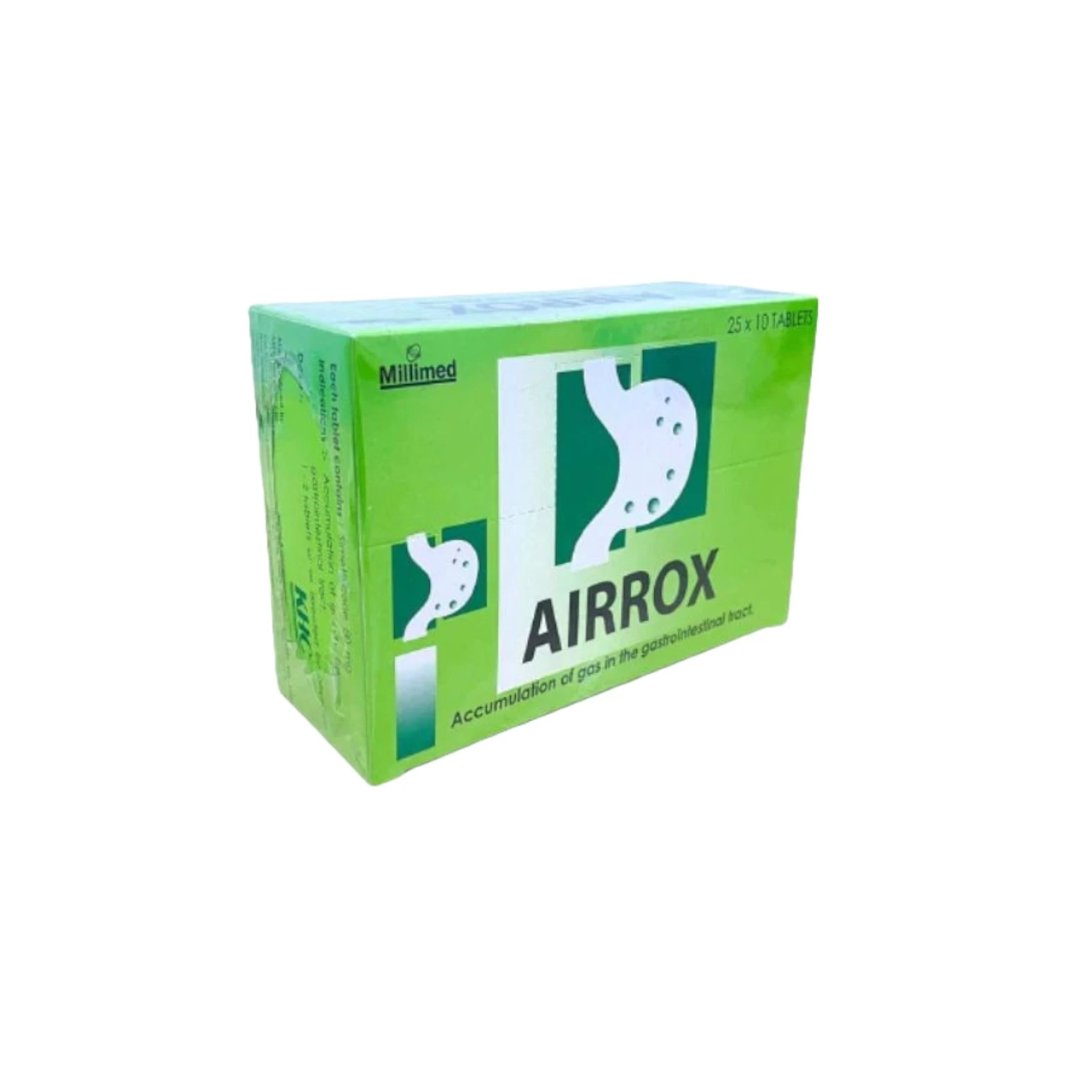 Airrox Simethicone 80mg 25x10Tab/Box