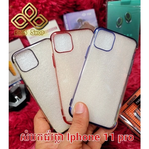 Transparent Case with Colored Frame Phone Case iPhone 11 Pro