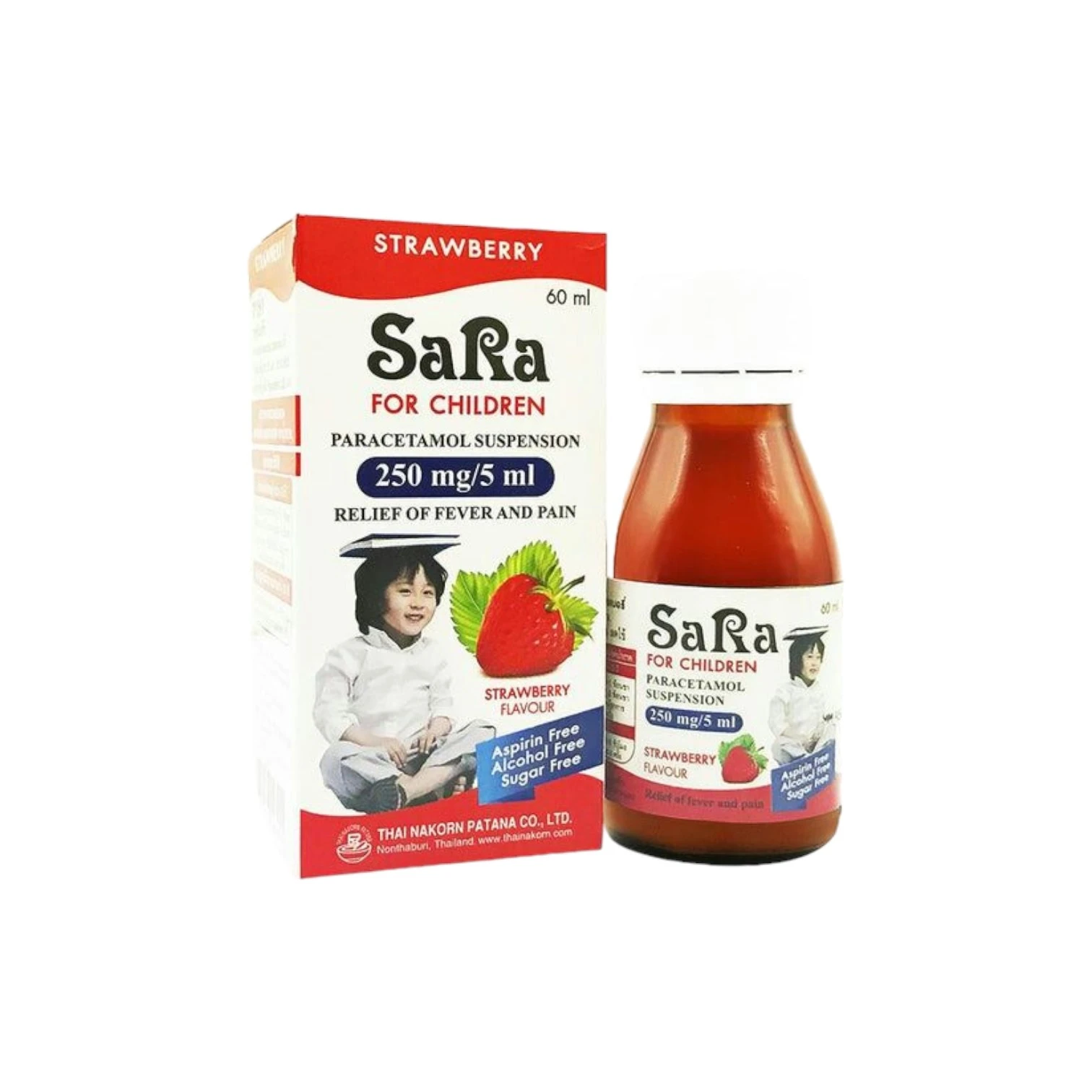 Sara For Children Syrup 120mg/5ml Grenadine 60ml