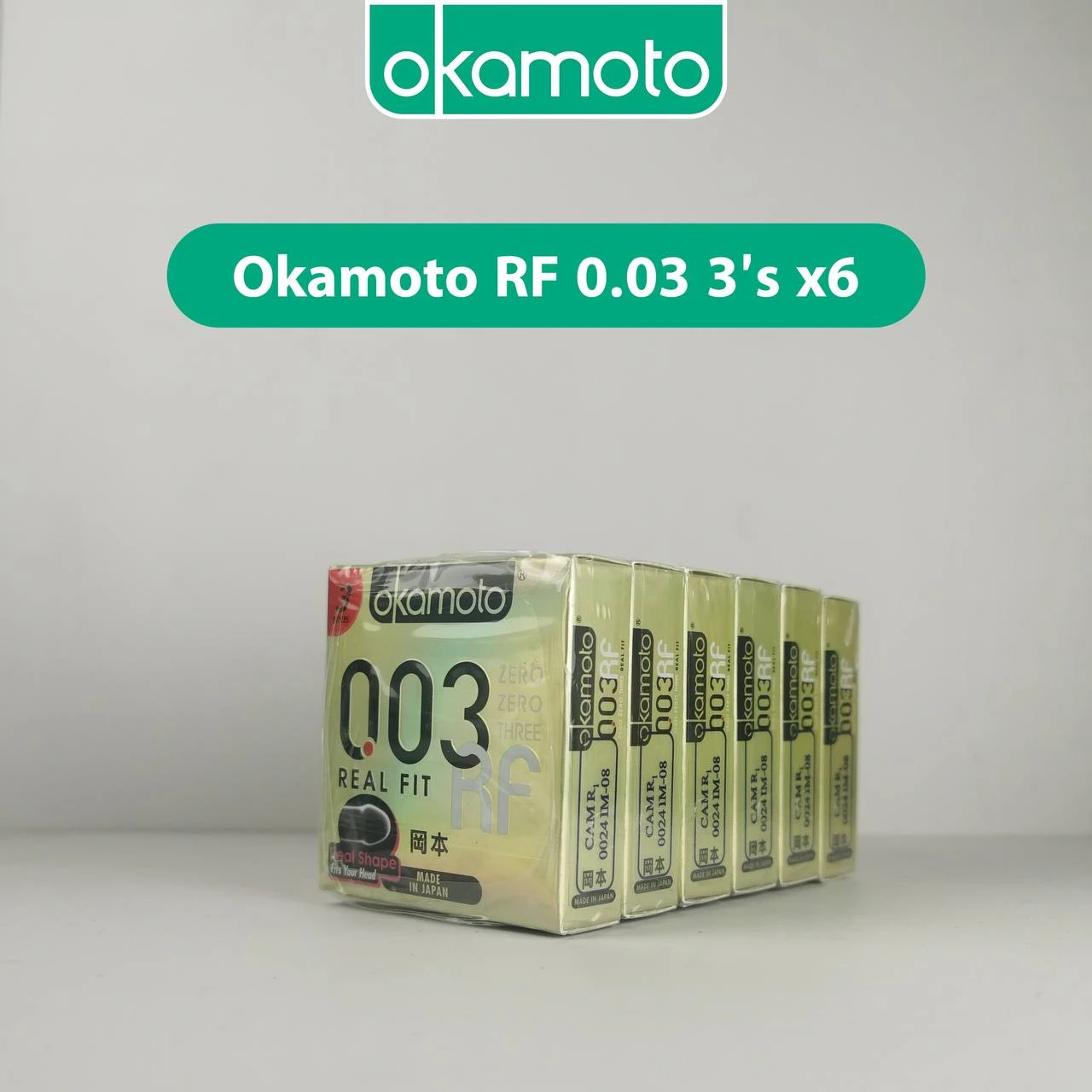 ស្រោមអនាម័យអូកាម៉ូតុ 0.03 Real Fit 3’s