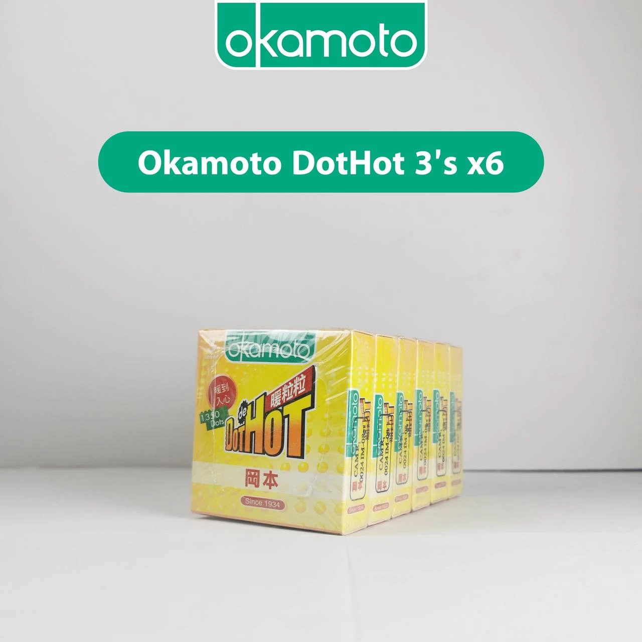 ស្រោមអនាម័យអូកាម៉ូតុ Dot De Hot 3’s