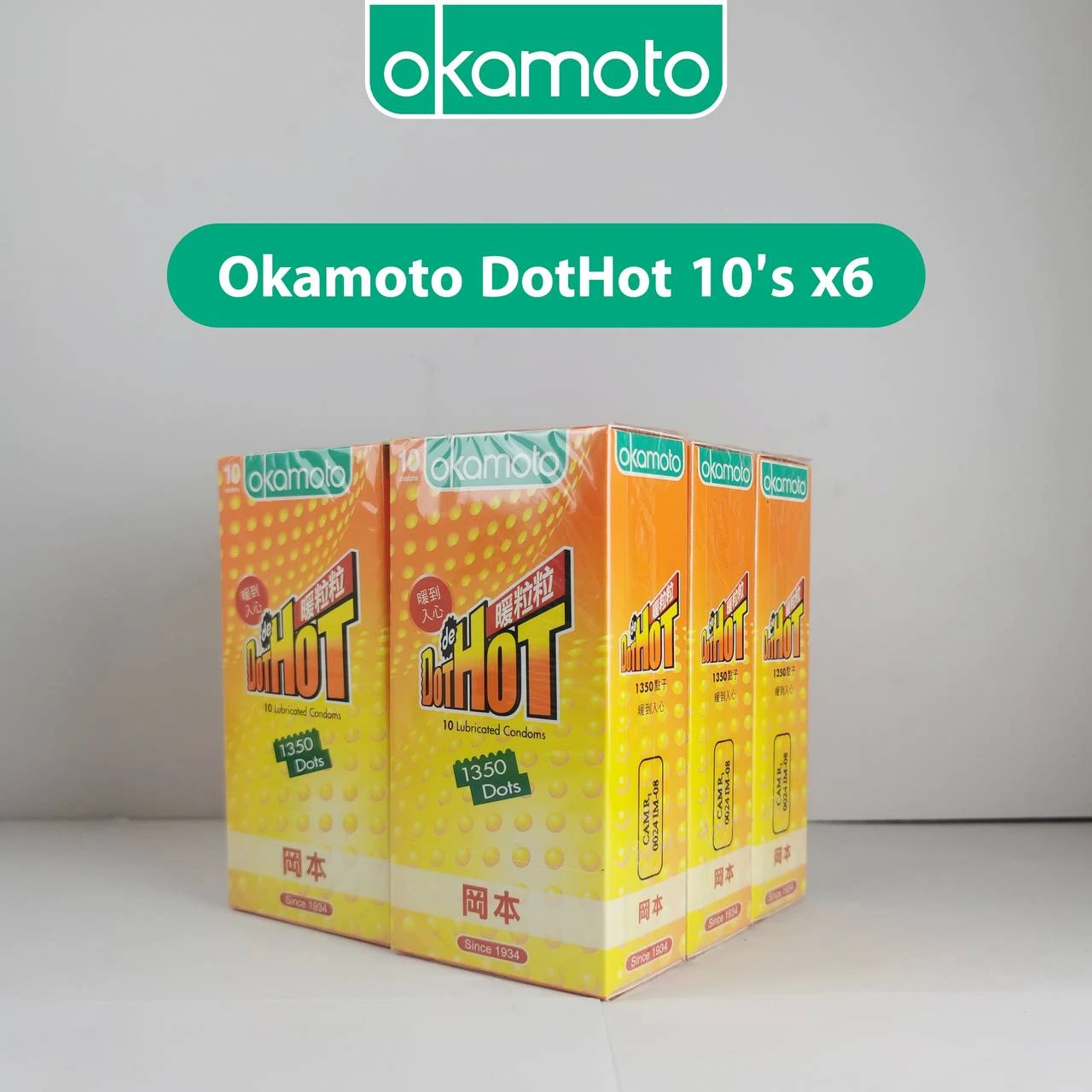 ស្រោមអនាម័យអូកាម៉ូតុ Dot De Hot 10’s