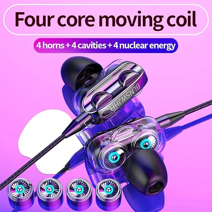 3.5mm Double Bass Wired Earphones