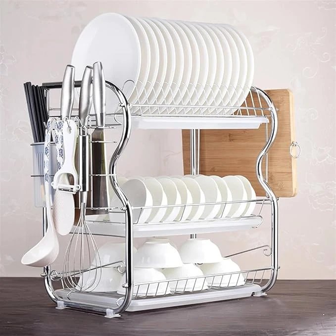 Dishes Rack 3 Layer Stainless Steel