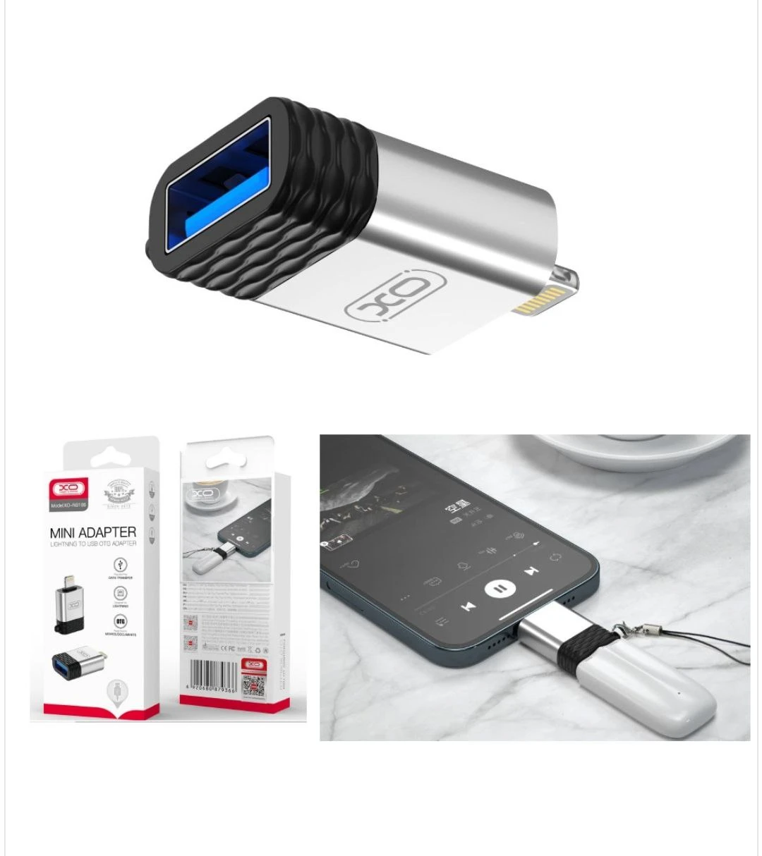 Converter OTG XO NB186 Lightning To USB Adapter
