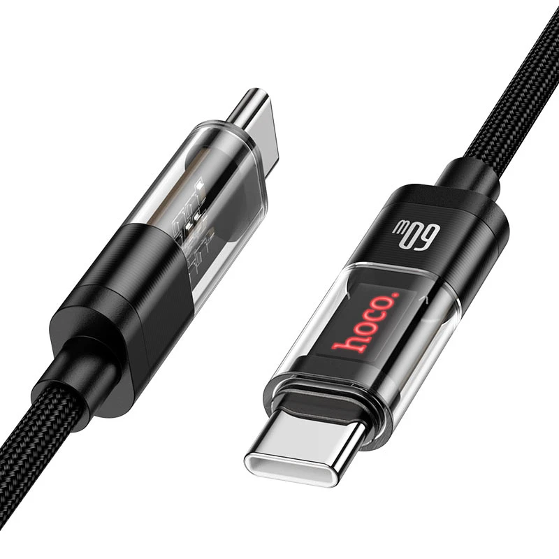 Cable Charger hoco U116 Transparent (C-C) 1.2m