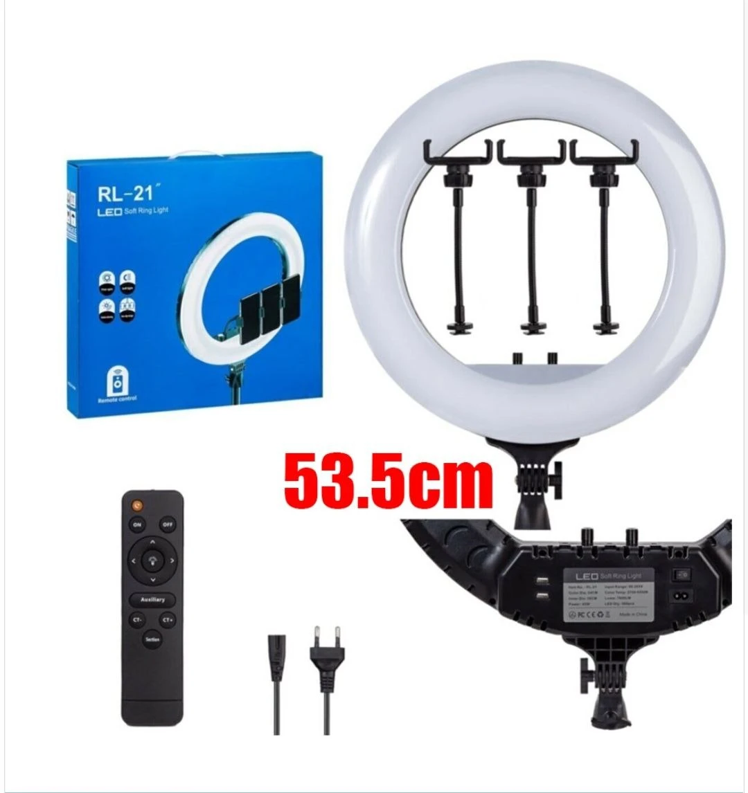 LED Selfie Ring Live 21" 53.5cm 3 Clipper+Remote RL-21 (1:1)