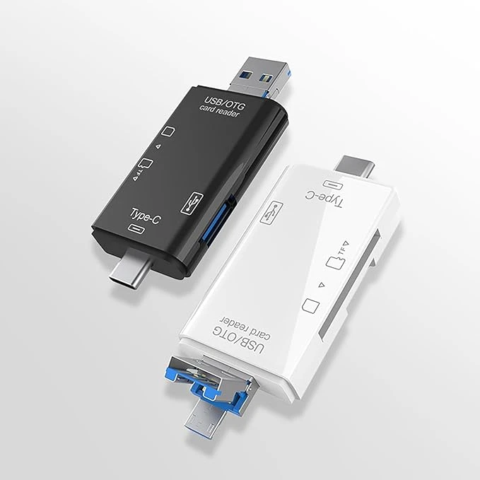 6in1 Card Reader with USB OTG Adapter