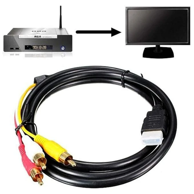 ខ្សែ HDMI to 3RCA (Video Audio Cable)